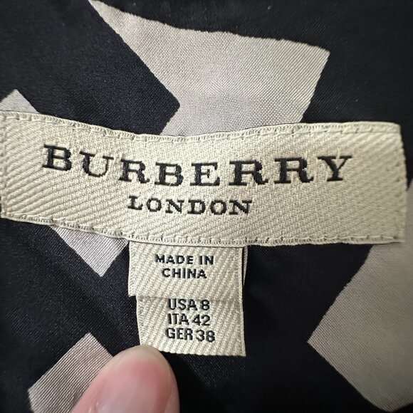 Burberry Silk Graphic Button Down Top - Picture 5 of 6
